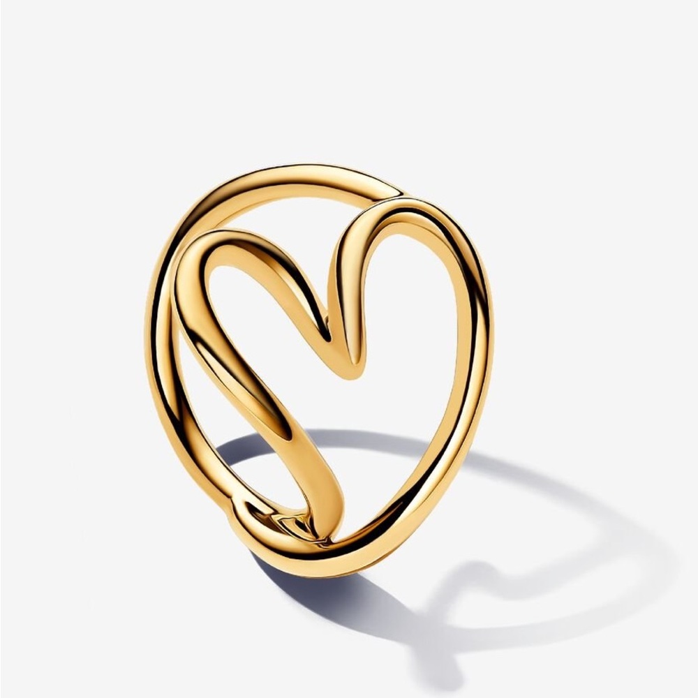 Pandora Organically Shaped Heart Ring
